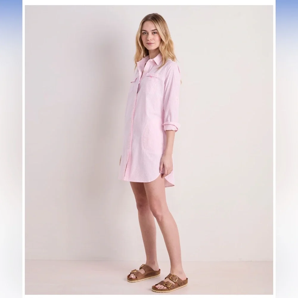 Vineyard Vines Hartley Harbor Coverup size 2 pink - Picture 7 of 10